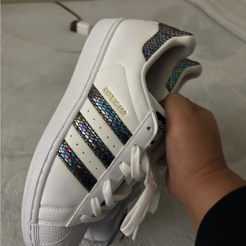Adidas Superstar White with Iridescent Accents